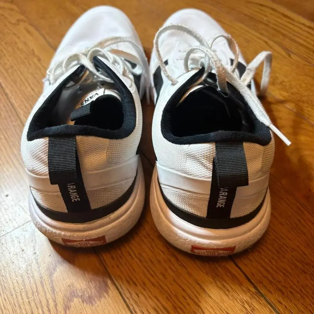 White vans sneakers with black